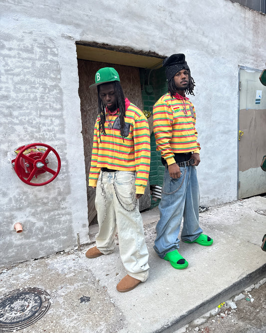 Ghana "25th Olympian" Striped Polo