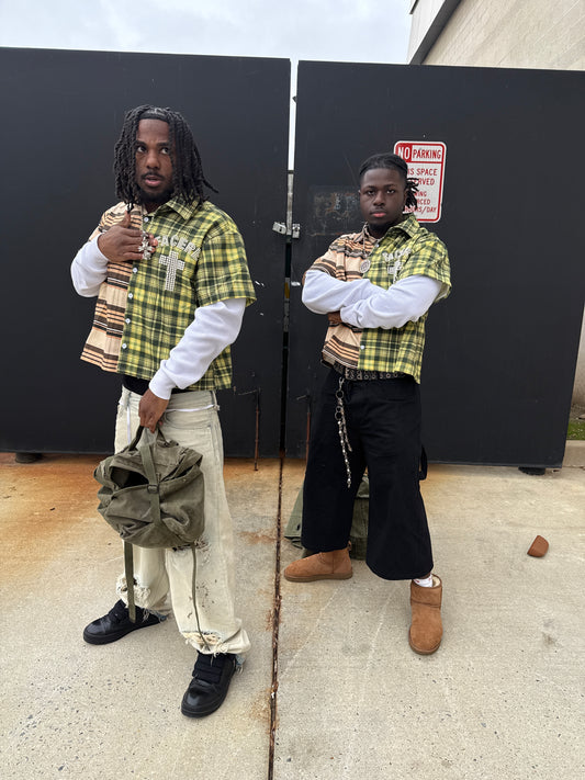 Pearlized “Mocha To Matcha” Double Layered Flannel