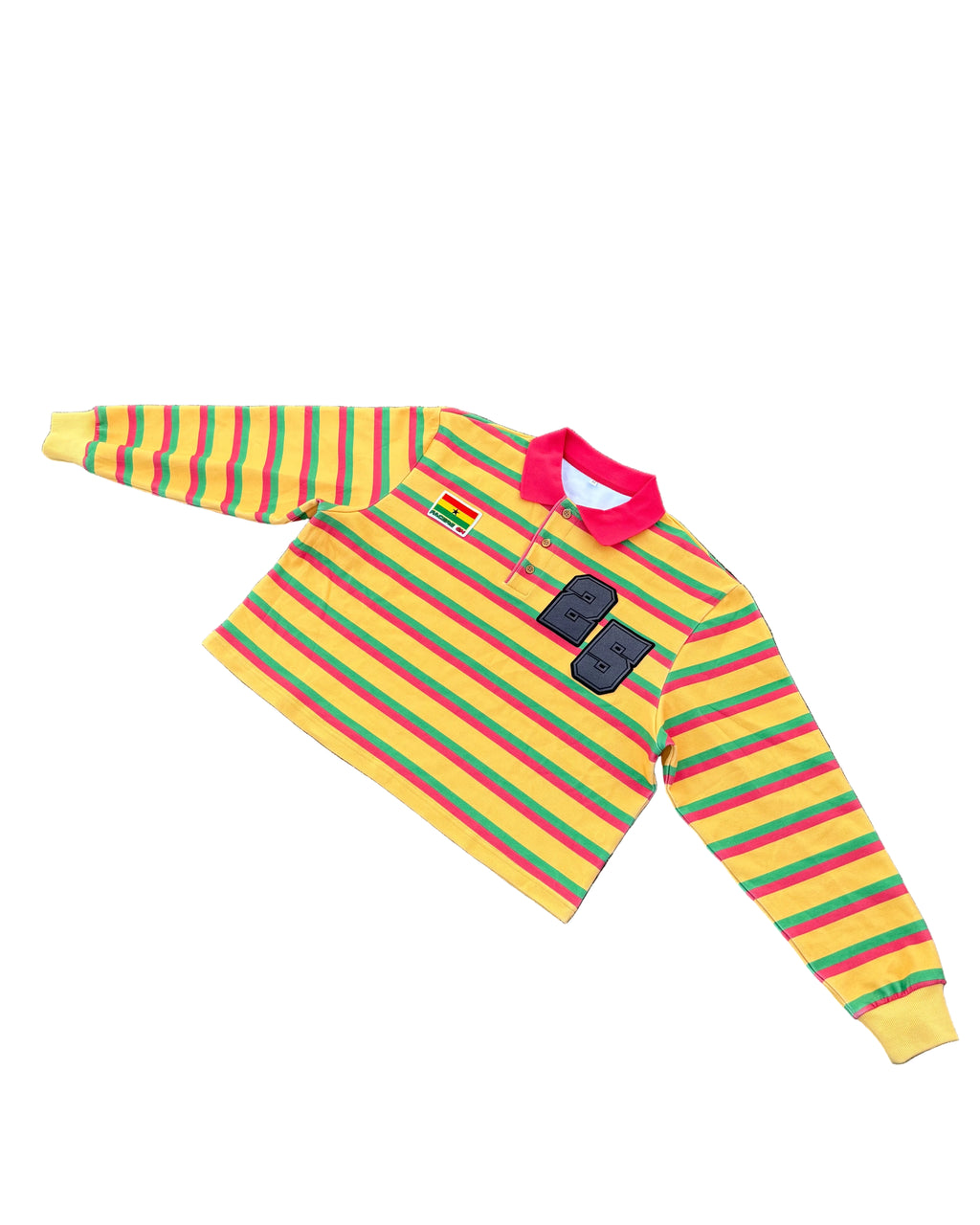 Ghana "25th Olympian" Striped Polo