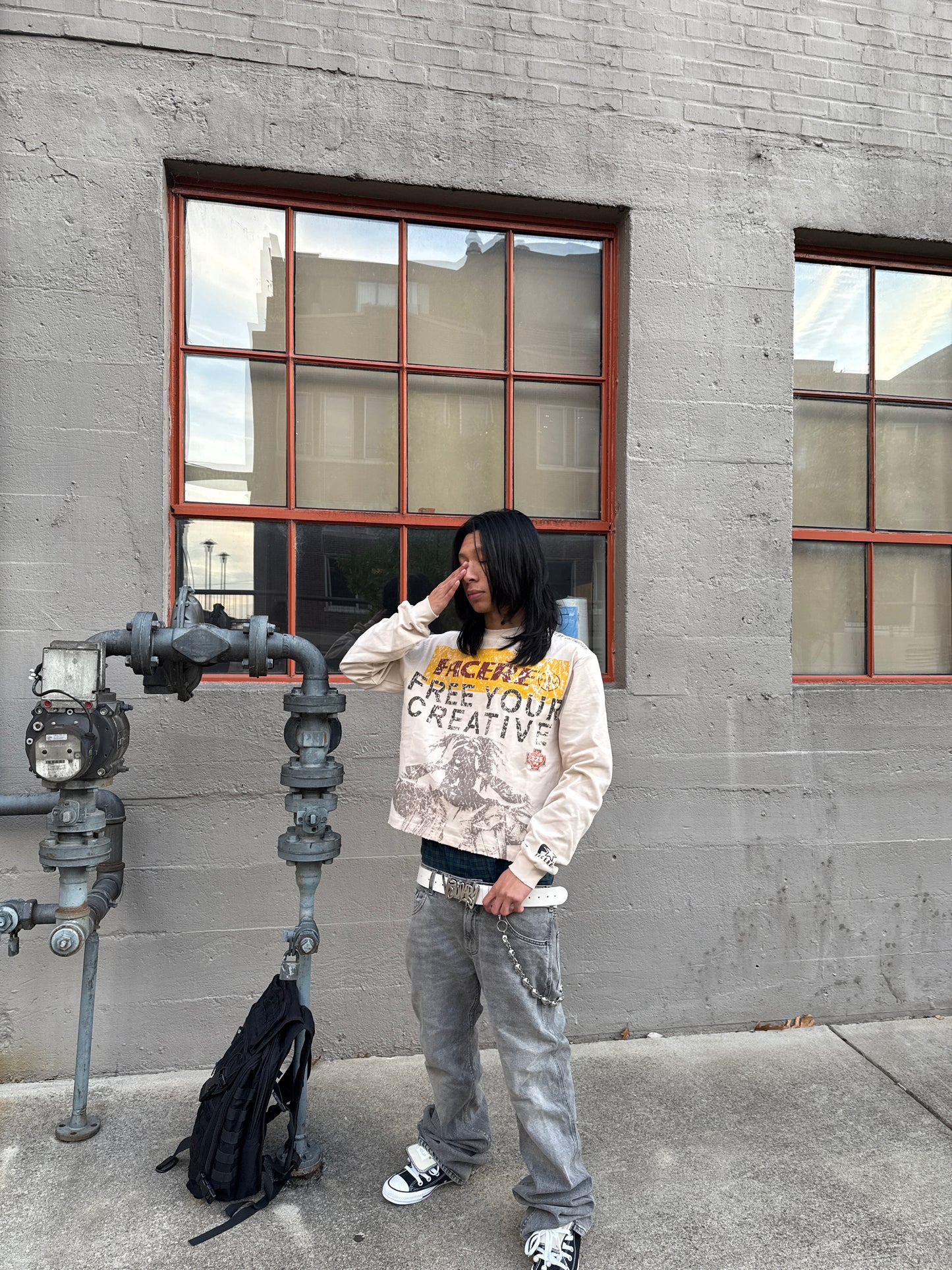 "Creative Capsule" Distressed Longsleeve Tee