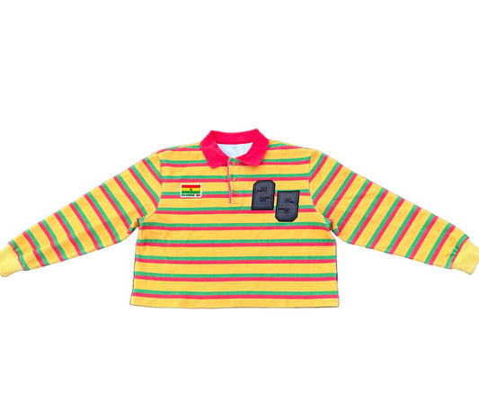 Ghana "25th Olympian" Striped Polo