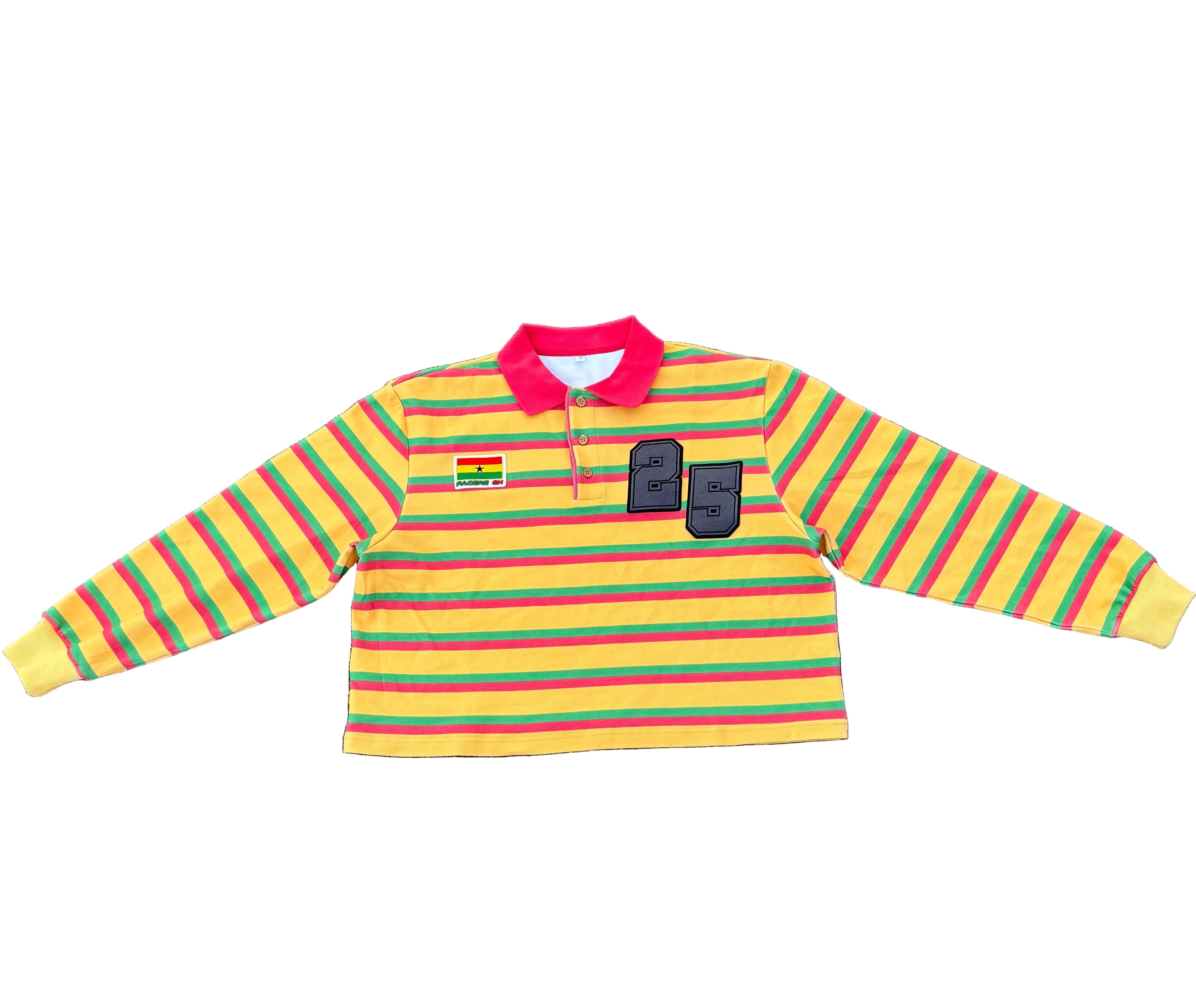 Ghana "25th Olympian" Striped Polo
