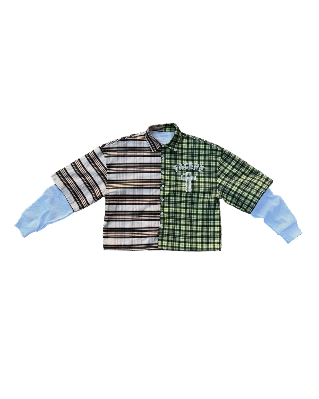 Pearlized “Mocha To Matcha” Double Layered Flannel