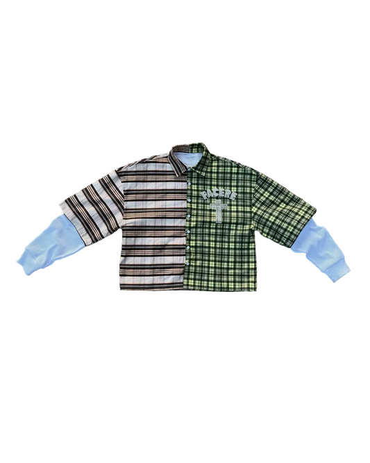 Pearlized “Mocha To Matcha” Double Layered Flannel