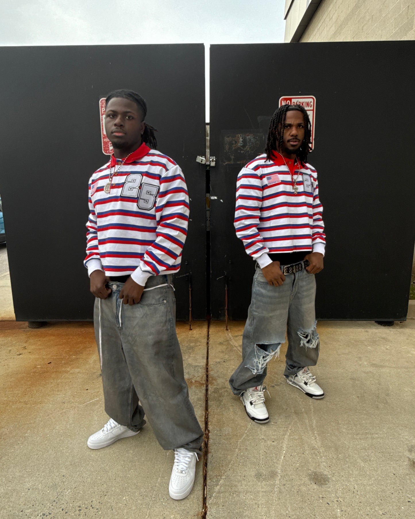 "USA 25th OLYMPIAN" STRIPED RUGBY POLO