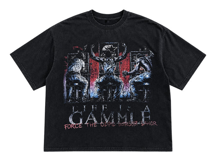 "CASINO OF LIFE" DISTRESSED TEE