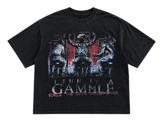 "CASINO OF LIFE" DISTRESSED TEE