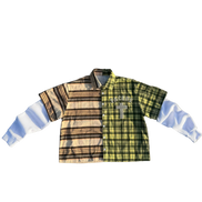 Pearlized “Mocha To Matcha” Double Layered Flannel