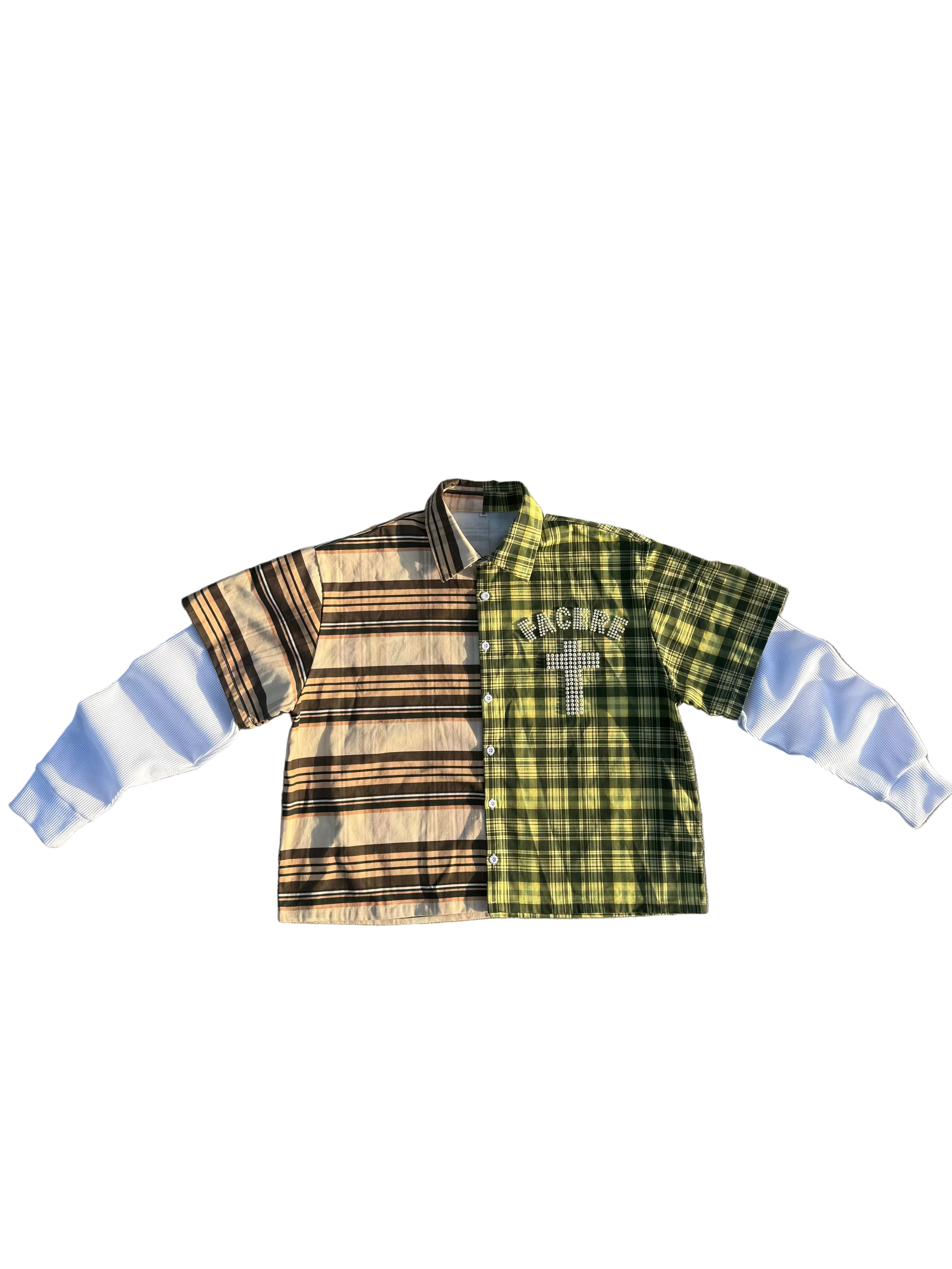Pearlized “Mocha To Matcha” Double Layered Flannel