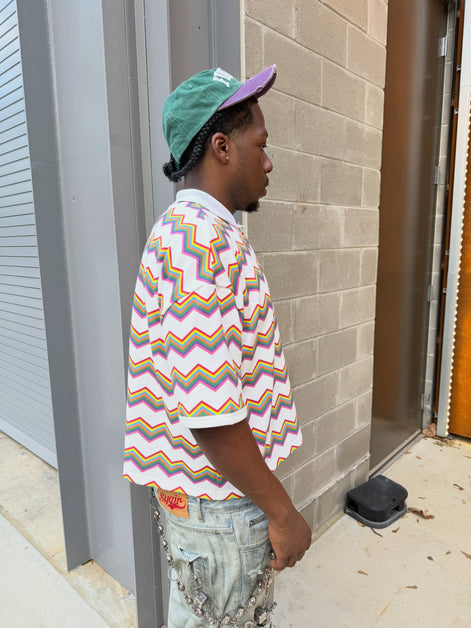 "LOLLIPOP" ZIGZAG STRIPED POLO