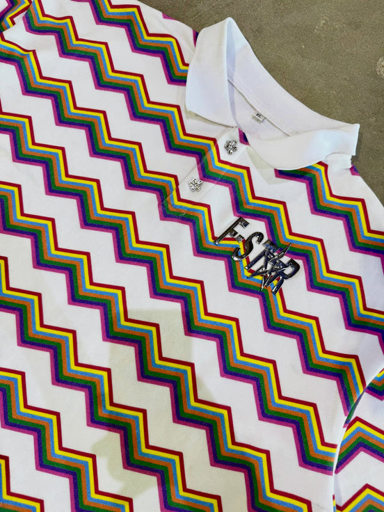 "LOLLIPOP" ZIGZAG STRIPED POLO